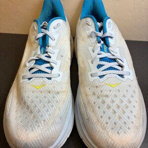 Hoka One One Men’s Clifton 9 White Blue Size 12.5 D